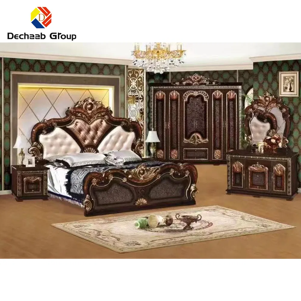 Conjunto de dormitorio de lujo rey personalizado más vendido