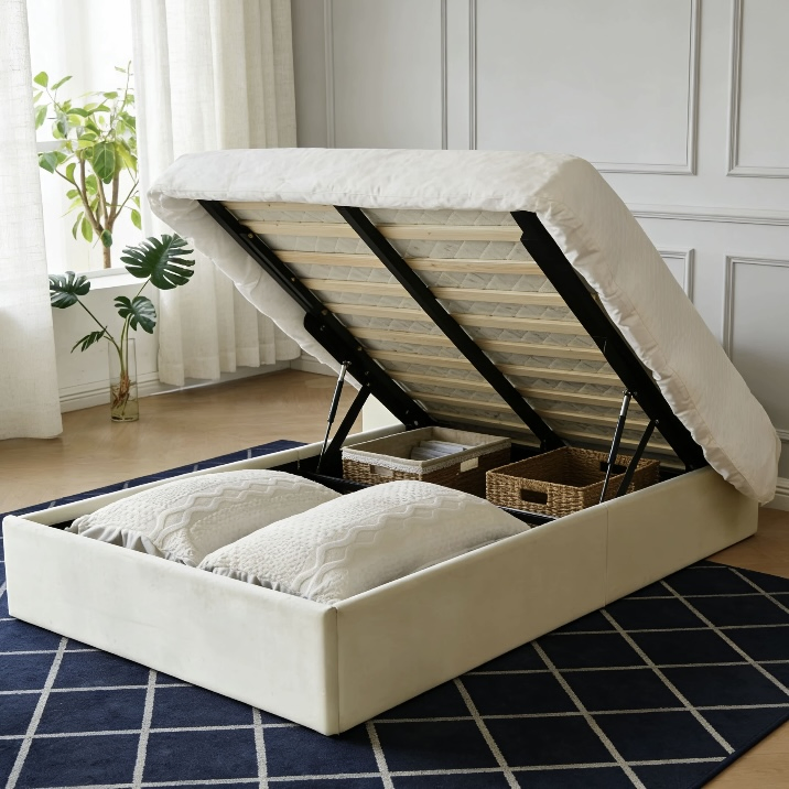 Muebles de dormitorio moderno estilo lujo cama king size de madera