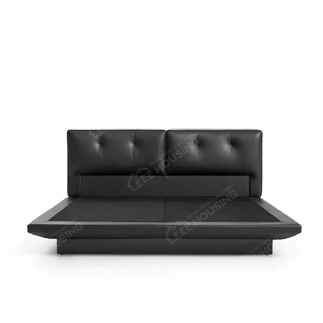 Suministro directo de fábrica de China camas de cuero modernas y contemporáneas tapizadas para dormitorio, marco de cama con cabecera