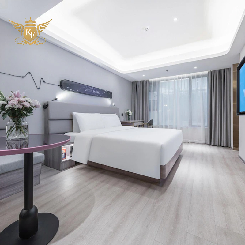 Conjuntos de dormitorio de hotel de lujo italiano moderno de calidad, cama king size