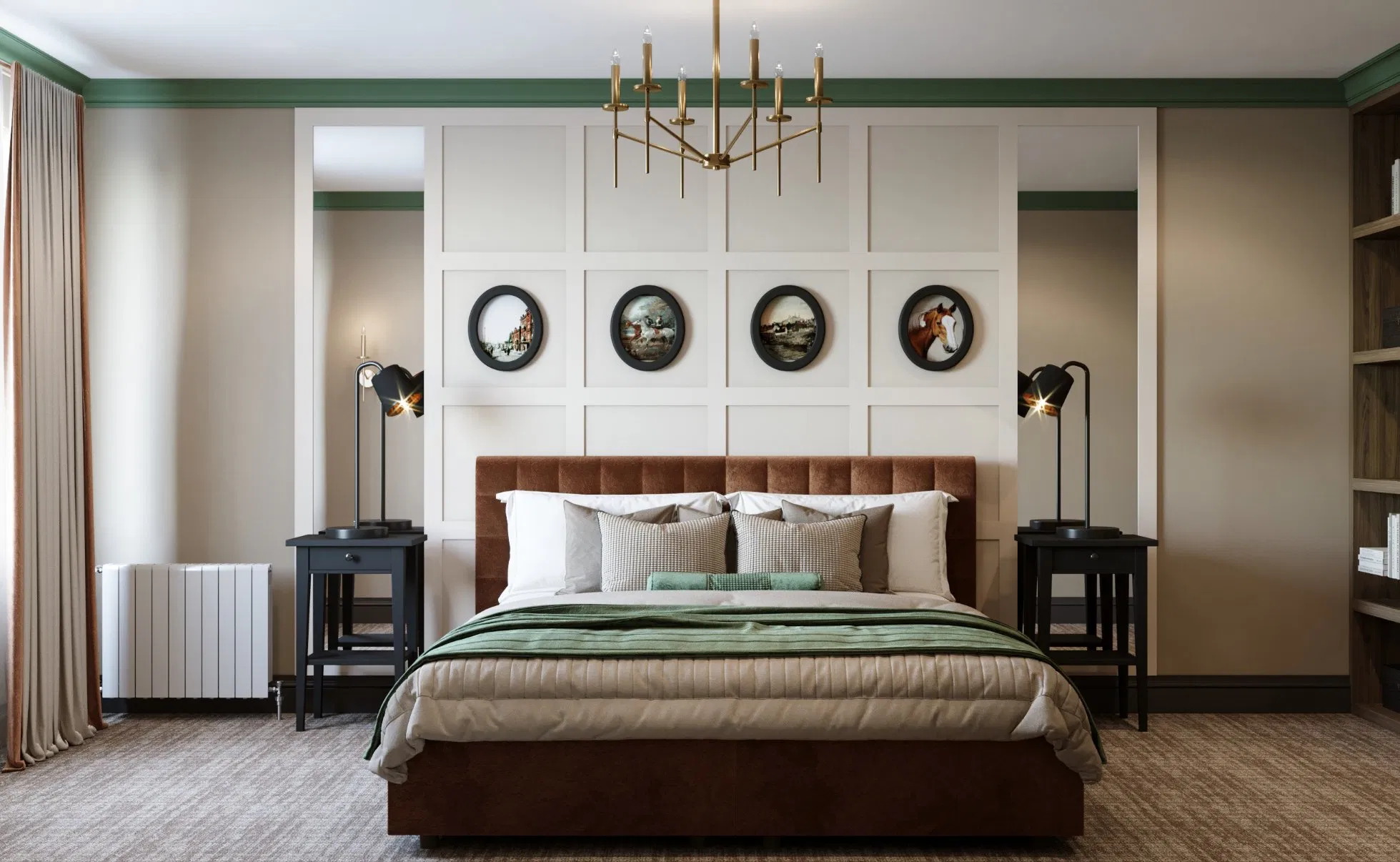 Muebles de dormitorio Cama de roble macizo de alta calidad Cama moderna de lujo