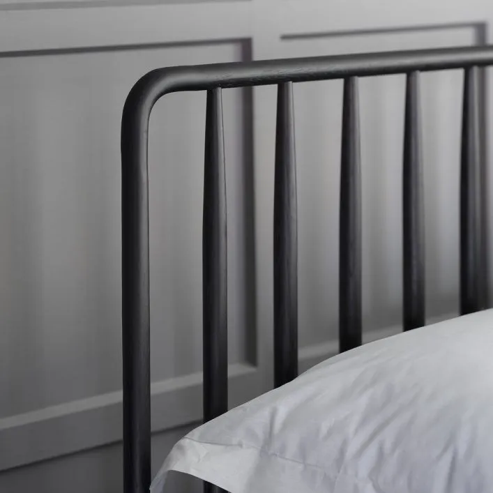 Dormitorio contemporáneo cama de madera de roble negro