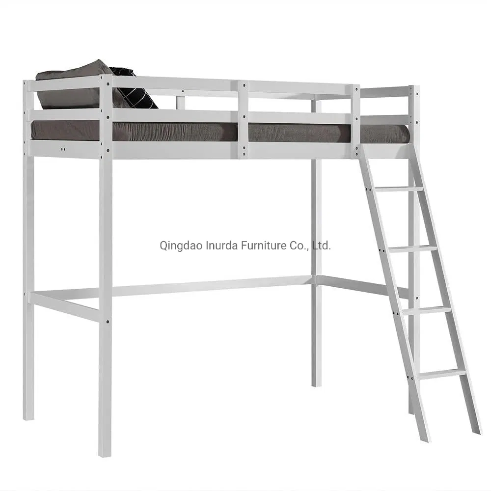 Cama doble de madera maciza moderna para interiores de dormitorio elegantes