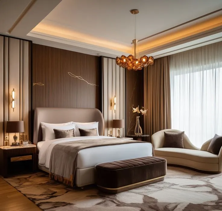 Conjunto de muebles de dormitorio de lujo para estándares de exportación del mercado internacional