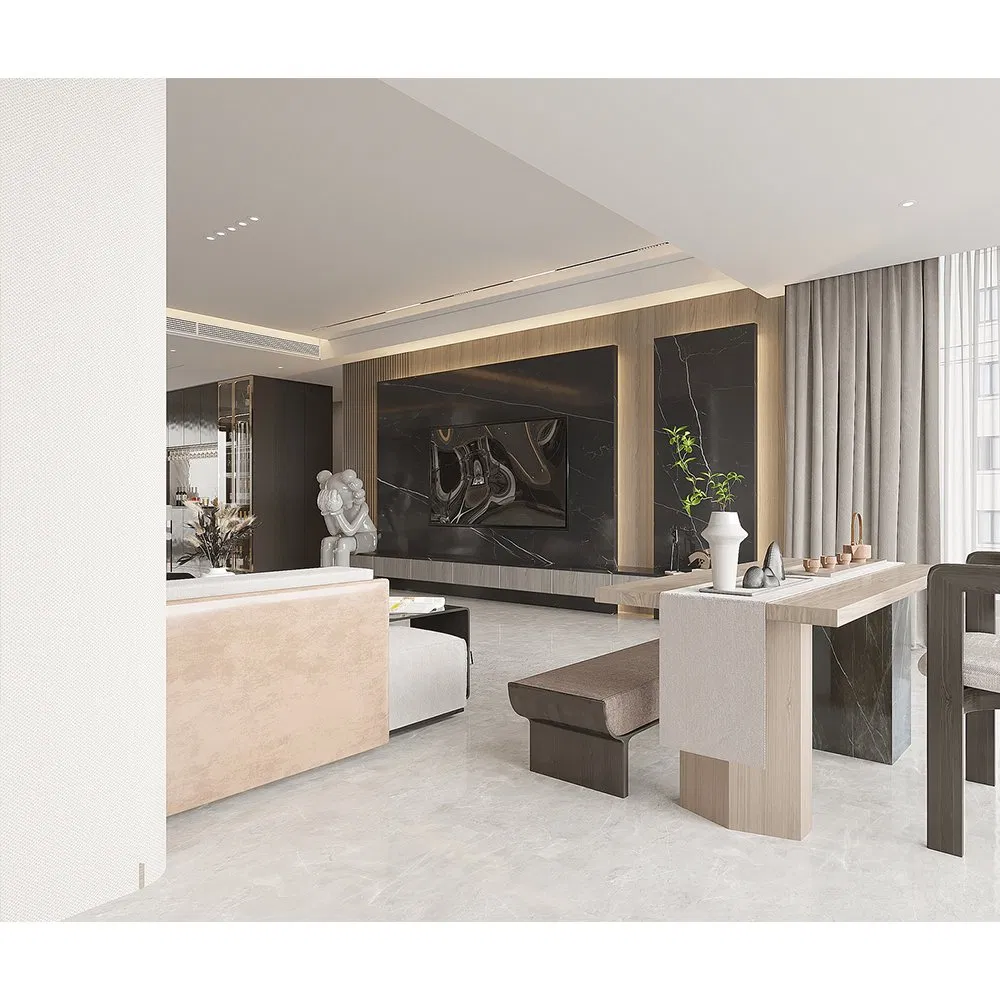 Muebles de dormitorio de mansión de lujo, suite moderna de penthouse para hotel y apartamento grande