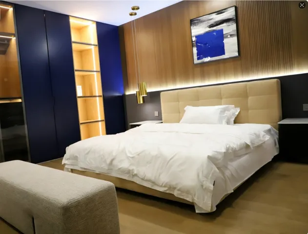 Conjuntos de dormitorio de lujo personalizados con cama king de cuero