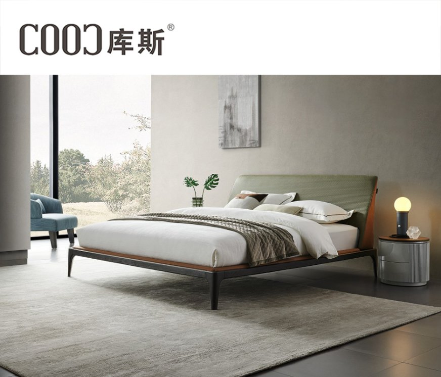 Conjunto de dormitorio moderno de lujo diseño italiano, venta al por mayor china, cama doble tamaño king de cuero napa, muebles tapizados para villa, hotel, apartamento y hogar