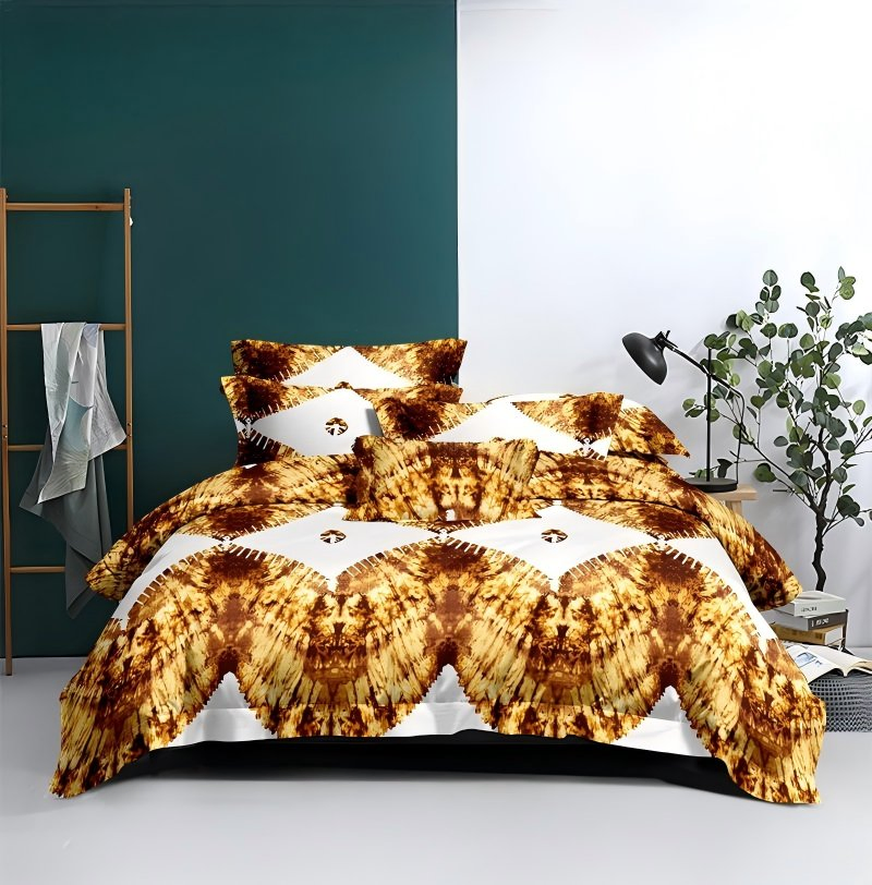 Juego de Ropa de Cama con Cortinas a Juego 6PCS para Dormitorio Rosa Lujo Floral Tamaño Rey Reina Juego de Sábanas y Cortinas
