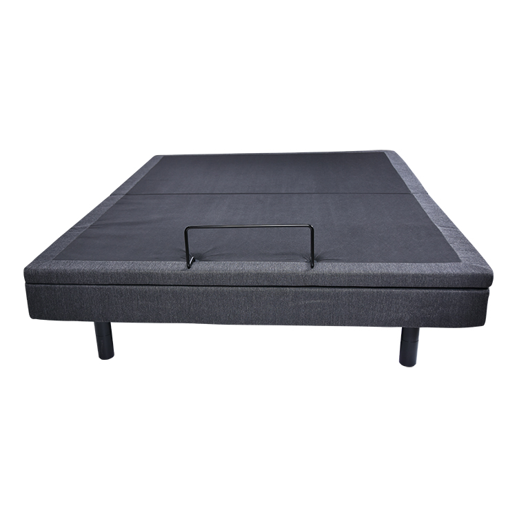 Cama inteligente ajustable Tecforcare con masaje y televisión, cama de lujo tamaño king, mueble de cuero, cama de madera maciza con base doble