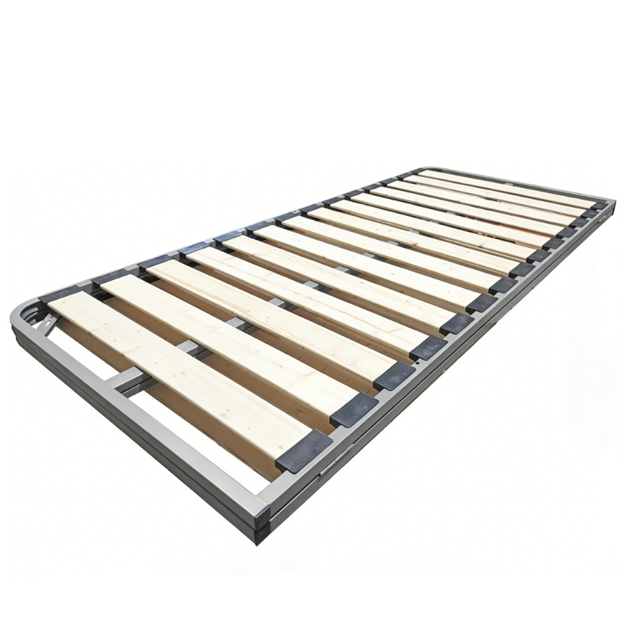 Estructura de cama de madera maciza tapizada plegable de uso duradero para fácil almacenamiento