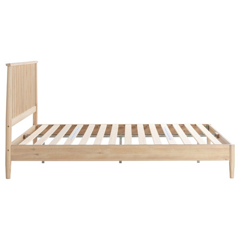 Cabecero de espiral único de roble nórdico diseño de muebles para el hogar y hotel contemporáneo tamaño king doble reina cama de madera para dormitorio