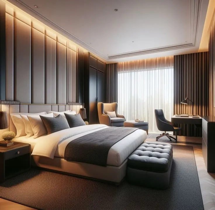 Conjunto de muebles de dormitorio de lujo para estándares de exportación del mercado internacional