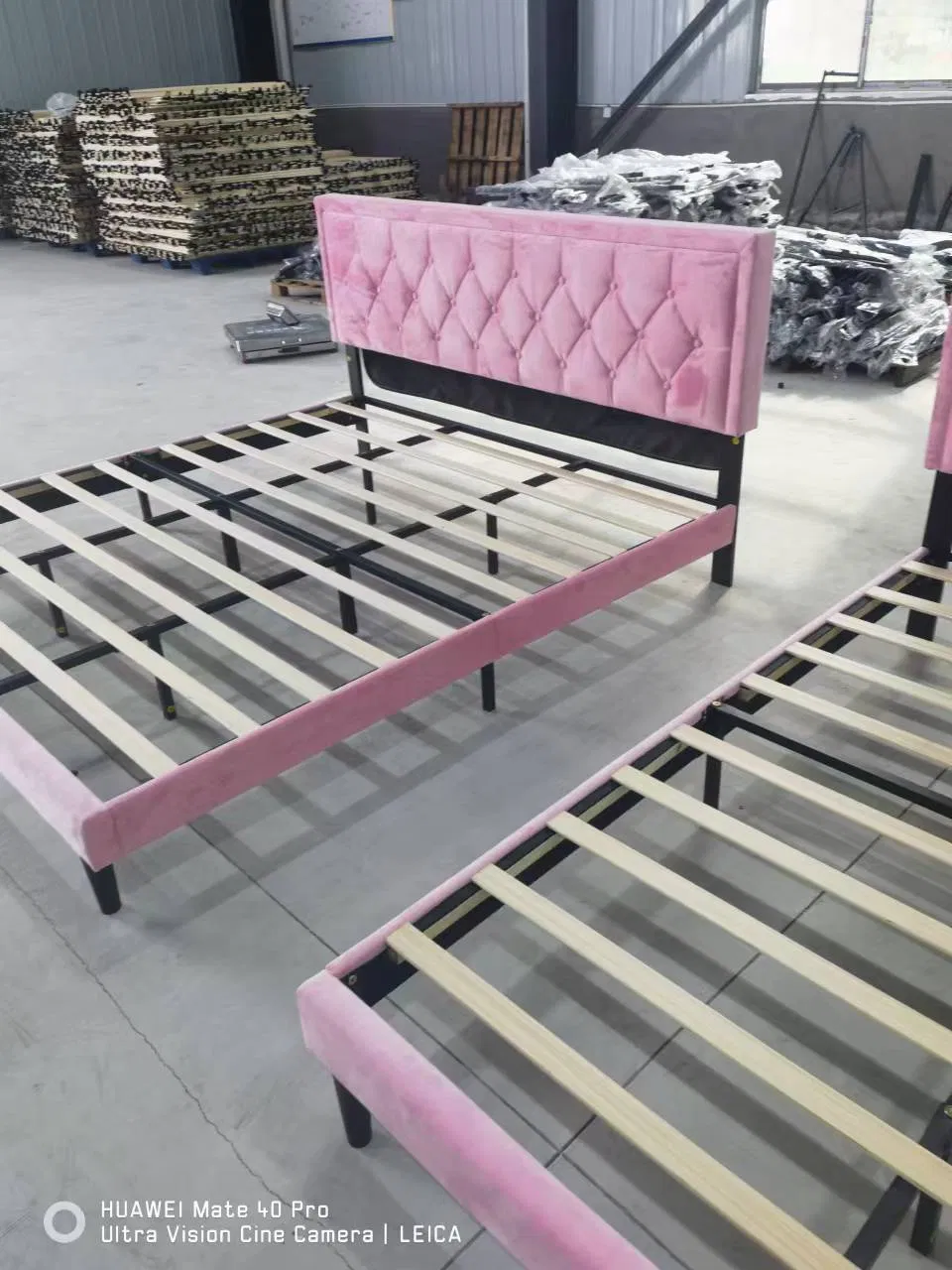 Base de cama tapizada para dormitorio, marco de cama tamaño completo