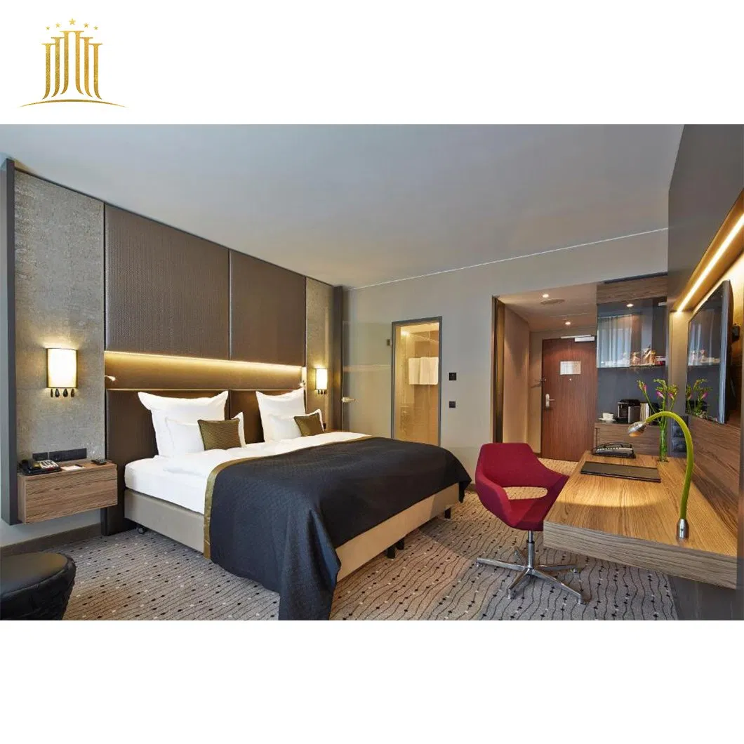 5 Conjunto de dormitorio de lujo Star Berlin Modern Hotel Suite con armarios para TV