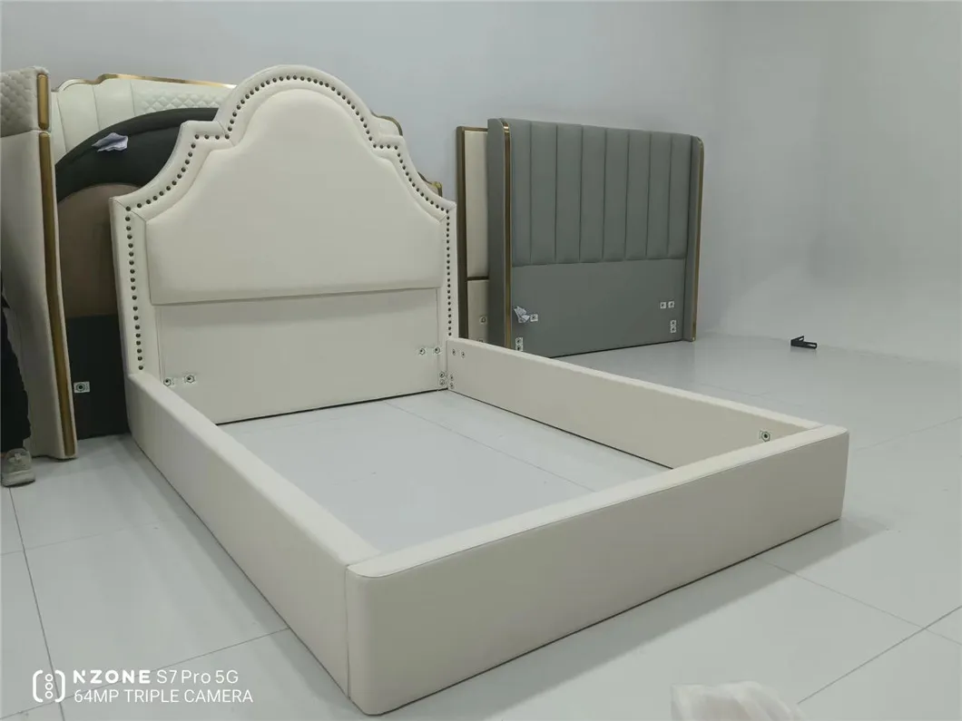 Detalle de estructura de cama moderna