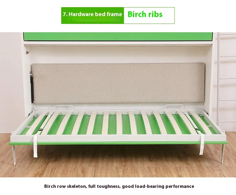 Cama Murphy plegable de tamaño pequeño personalizable para estudiantes, cama de pared con camas invisibles superiores e inferiores, mueble para el hogar