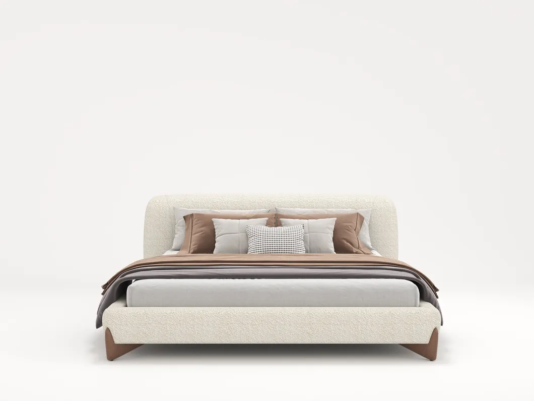Hotel Doble Cómodo Suave Madera Moderna Dormitorio Venta Caliente Cama