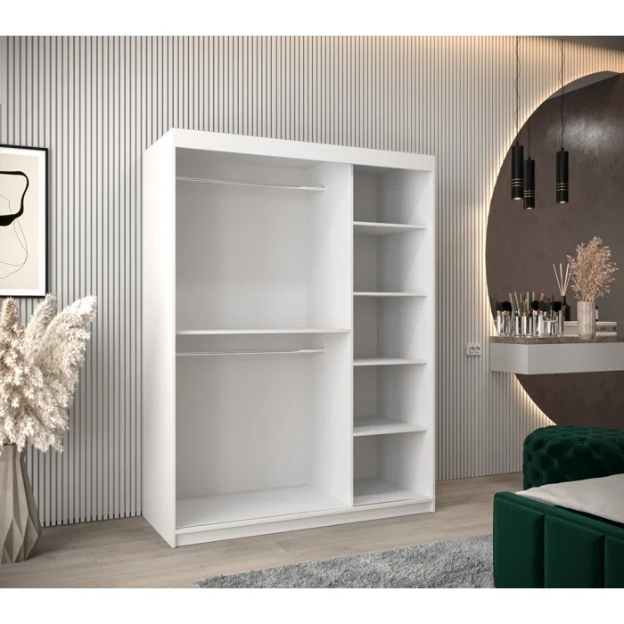 Armario de dormitorio moderno con puertas correderas de espejo al por mayor de China, muebles para el hogar