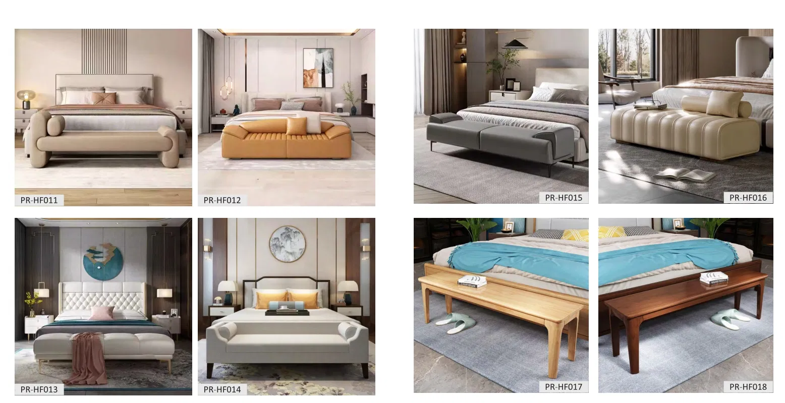 Conjuntos de dormitorio de lujo personalizados con cama king de cuero