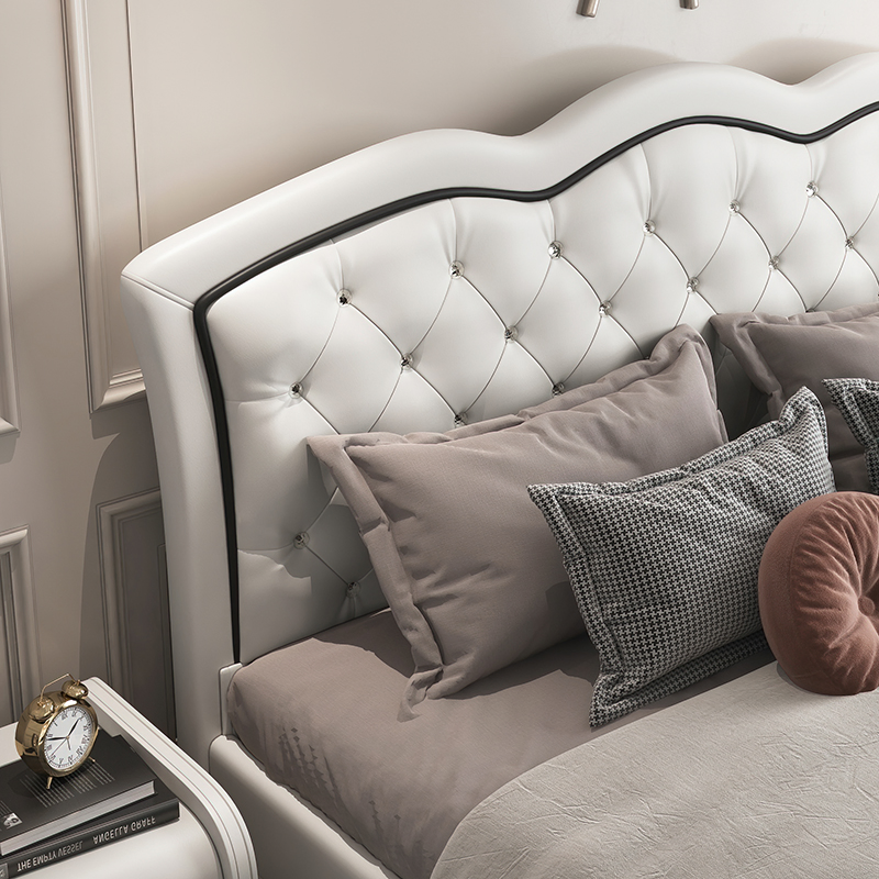 Venta Caliente Cama Plegable Cama King Cama de Cuero Muebles Modernos para el Hogar Muebles de Dormitorio Cama