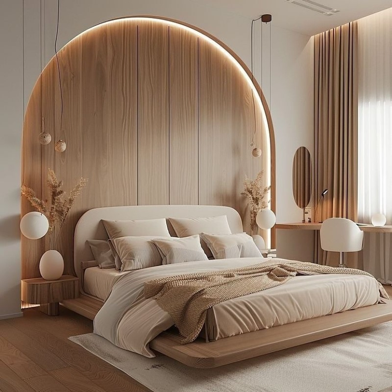 Cama individual de madera maciza estilo escandinavo - diseño minimalista, pintura ecológica, no tóxica, cómoda para dormitorio de estudiantes, apartamento, cama de dormitorio