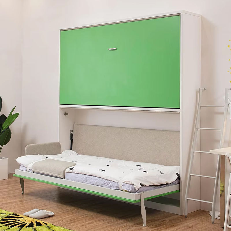 Cama Murphy plegable de tamaño pequeño personalizable para estudiantes, cama de pared con camas invisibles superiores e inferiores, mueble para el hogar