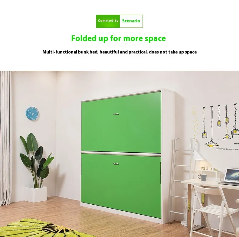 Cama Murphy plegable de tamaño pequeño personalizable para estudiantes, cama de pared con camas invisibles superiores e inferiores, mueble para el hogar