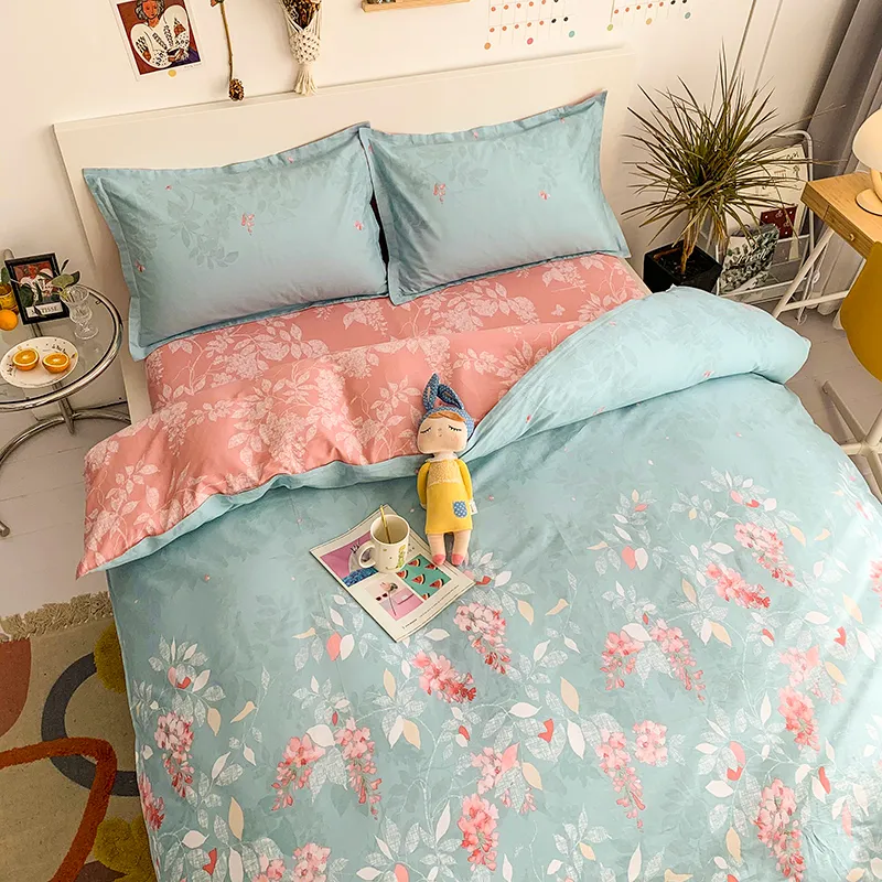 Conjunto de ropa de cama de lujo de algodón lavable y súper suave para niños y adultos 100% para dormitorio