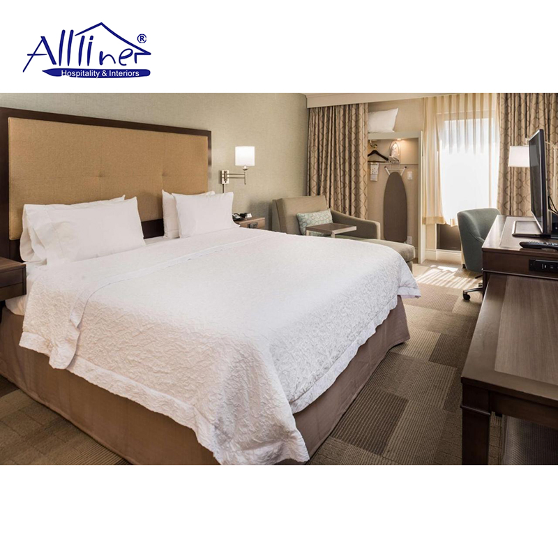 Hilton 5 Estrella Resort Hospitalidad Conjuntos de Dormitorio Cama Tamaño King Muebles de Hotel Cama Suite