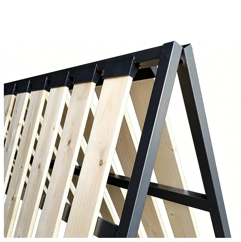 Estructura de cama de madera maciza tapizada plegable de uso duradero para fácil almacenamiento