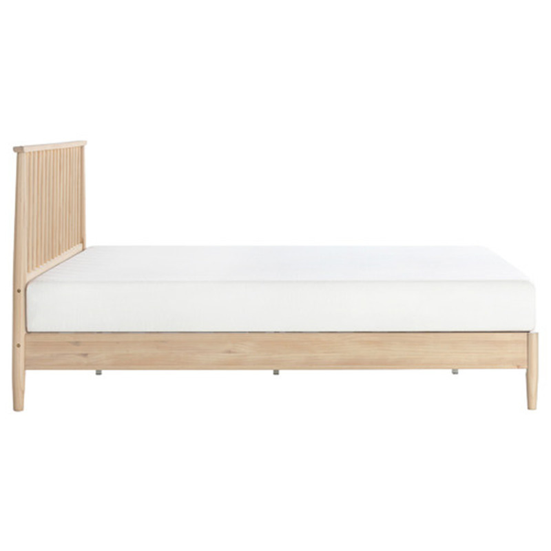 Cabecero de espiral único de roble nórdico diseño de muebles para el hogar y hotel contemporáneo tamaño king doble reina cama de madera para dormitorio