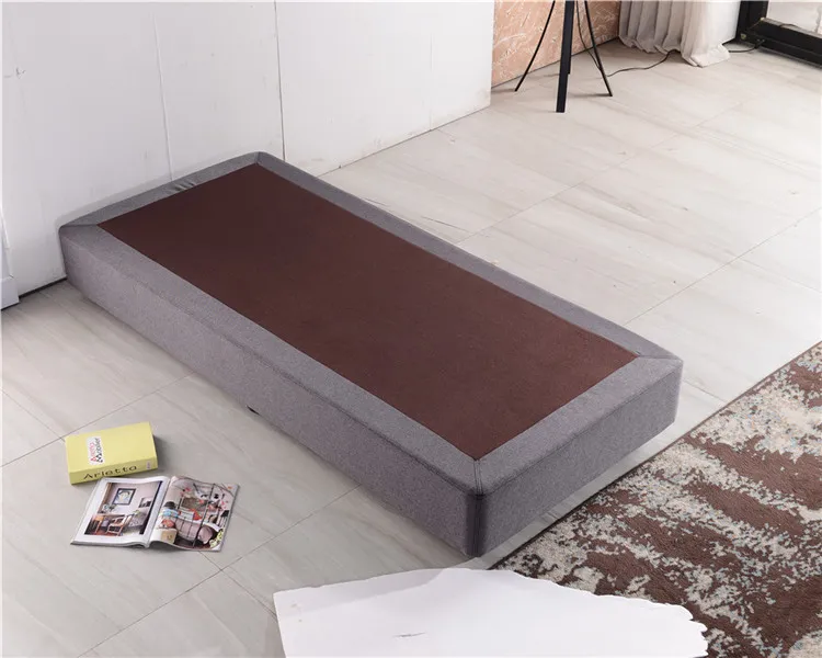 Cama de cuero de hotel con marco de madera maciza de tamaño doble a precio económico