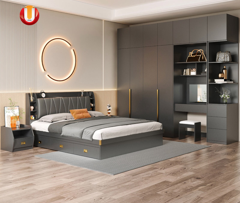 2022 Venta Caliente Conjuntos de Muebles de Dormitorio Moderno Personalizados Villa Italia Suites de Dormitorio de Lujo Master