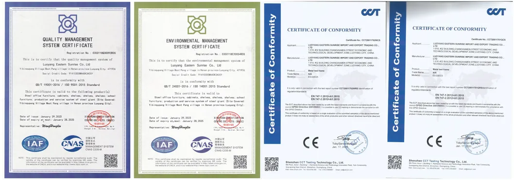Certificados de Calidad del Producto