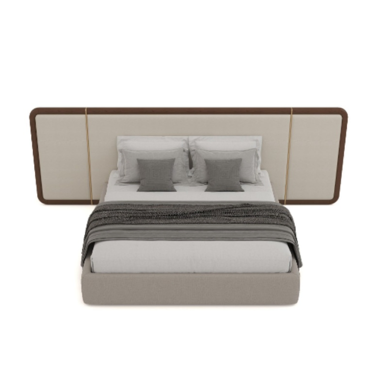 Cama king size de madera maciza duradera de calidad premium moderna clásica para dormitorio