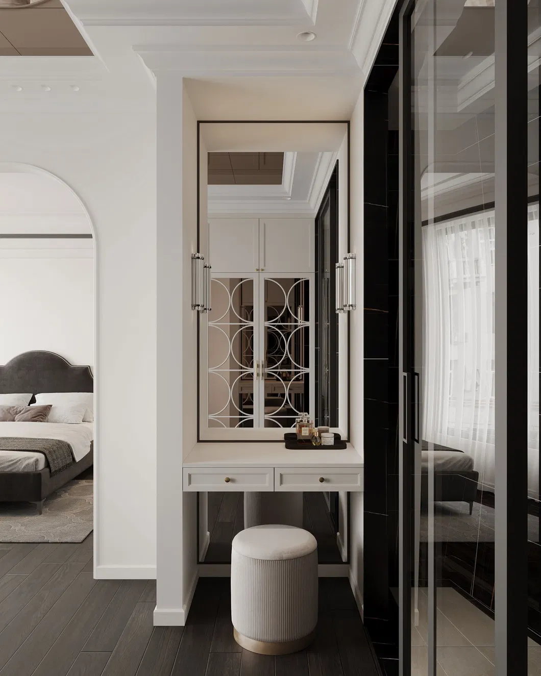 Muebles de dormitorio Cama de roble macizo de alta calidad Cama moderna de lujo