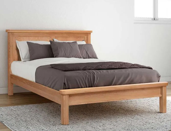 Cama de dormitorio de madera de roble macizo a medida con listones 4 de tamaño doble 6 al por mayor en China