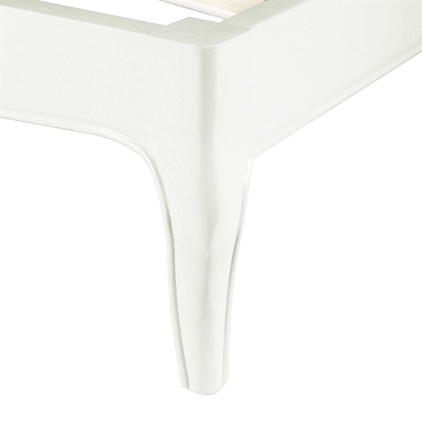 Cama de mimbre doble personalizada moderna hecha a mano en blanco cálido, cama de roble de tamaño doble, individual, king y queen para dormitorio