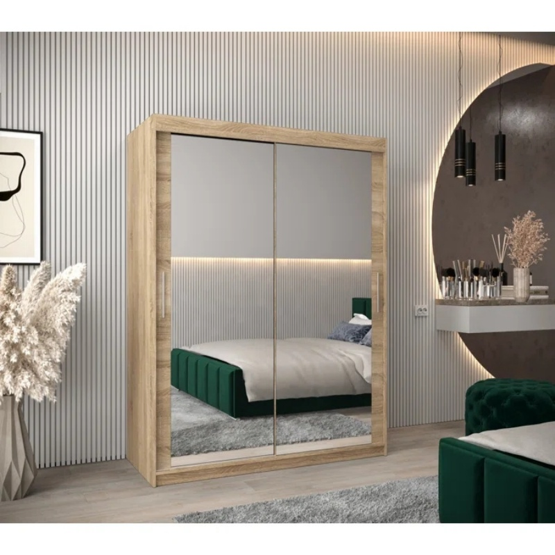 Armario de dormitorio moderno con puertas correderas de espejo al por mayor de China, muebles para el hogar