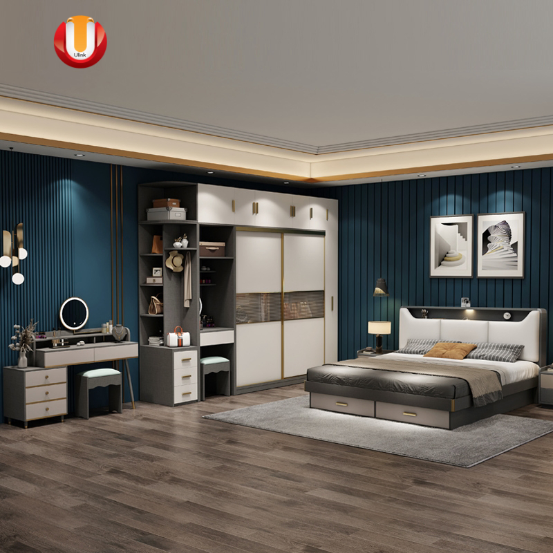 2022 Venta Caliente Conjuntos de Muebles de Dormitorio Moderno Personalizados Villa Italia Suites de Dormitorio de Lujo Master