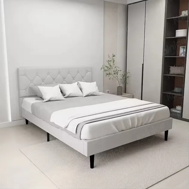 Cama contemporánea con almacenamiento vista 2