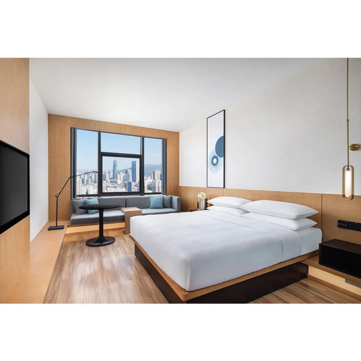 Bilido Casa Moderna Conjuntos de Dormitorio Personalizados Muebles de Madera Foshan Hospitalidad Muebles Sofá de Cuero para Sala de Estar Cama de Lujo Doble Tamaño King Colchón Queen Chaise