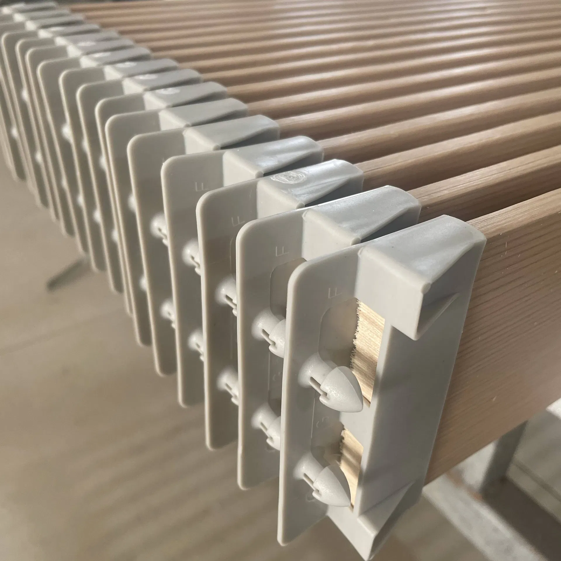Detalle de estructura de cama ajustable
