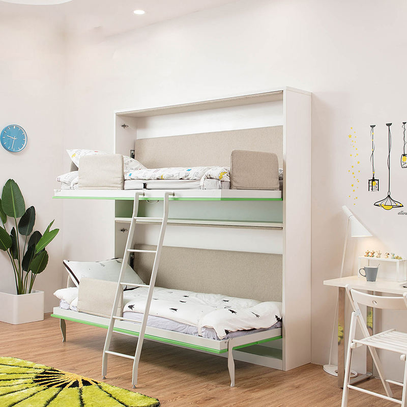 Cama Murphy plegable de tamaño pequeño personalizable para estudiantes, cama de pared con camas invisibles superiores e inferiores, mueble para el hogar
