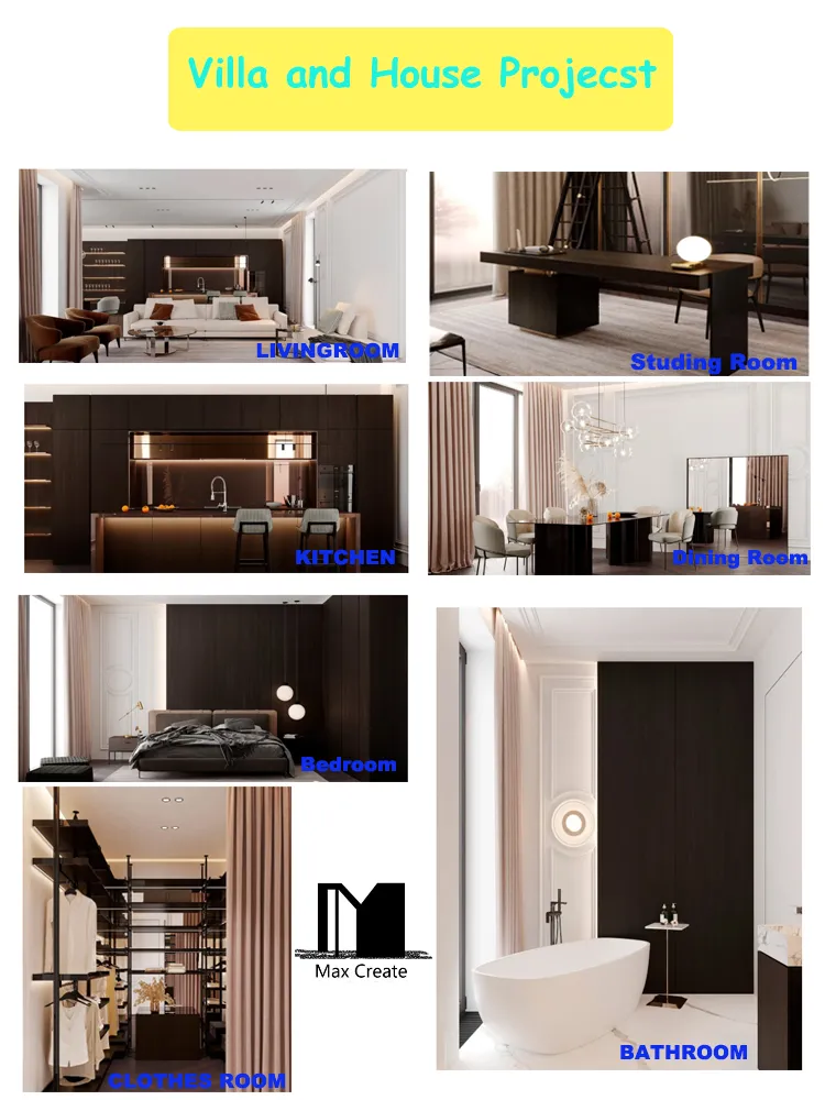 Estilo moderno, hogar moderno, muebles personalizados, armarios de dormitorio de MDF a medida