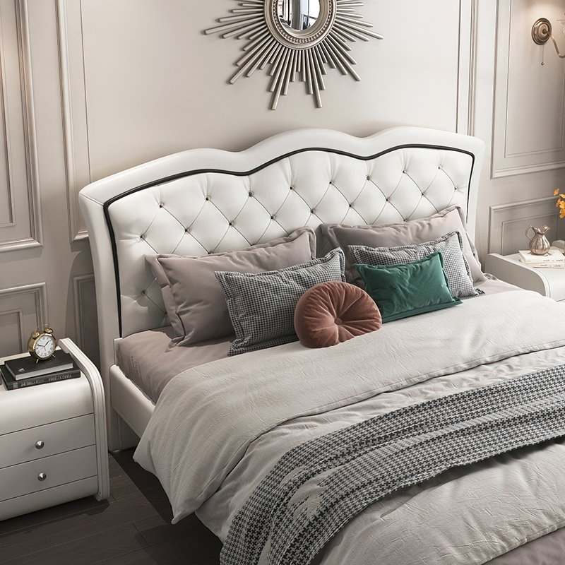 Venta Caliente Cama Plegable Cama King Cama de Cuero Muebles Modernos para el Hogar Muebles de Dormitorio Cama
