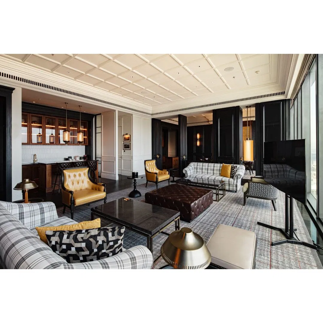 Muebles de dormitorio de hotel de lujo moderno y a medida para alojamientos de alta gama