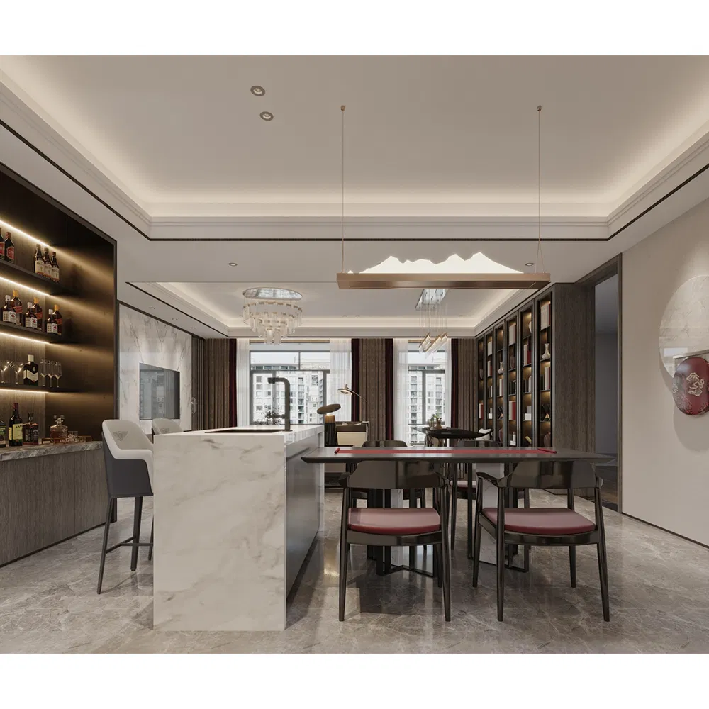 Muebles de dormitorio de lujo moderno, suite completa de penthouse para un espacio de vida de alto nivel