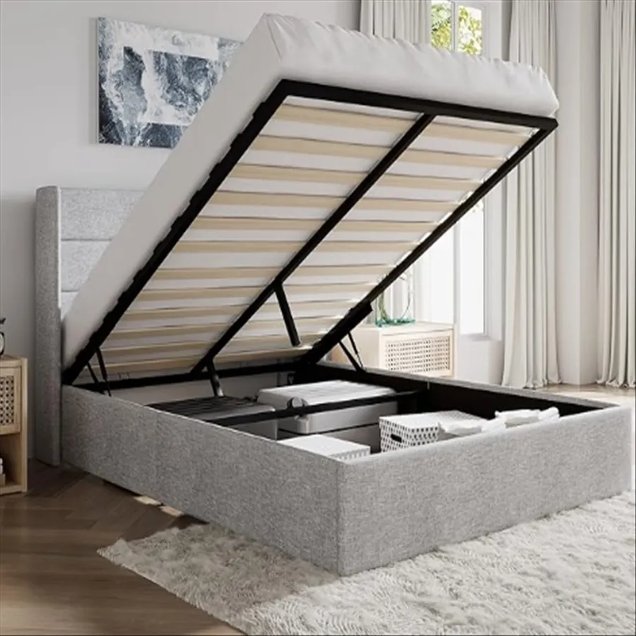 Detalle de cama con almacenamiento 5