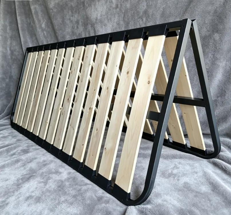 Estructura de cama de madera maciza tapizada plegable de uso duradero para fácil almacenamiento